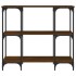Mesa consola madera de ingeniería marrón roble 102x35x90