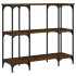 Mesa consola madera de ingeniería marrón roble 102x35x90