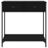 Mesa consola madera de ingeniería negro 75x34,5x75
