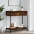 Mesa consola madera de ingeniería roble ahumado 75x34,5x75