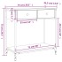 Mesa consola madera de ingeniería roble ahumado 75x34,5x75