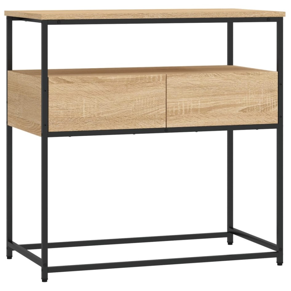 Mesa consola madera de ingeniería roble Sonoma 75x40x75