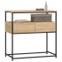 Mesa consola madera de ingeniería roble Sonoma 75x40x75
