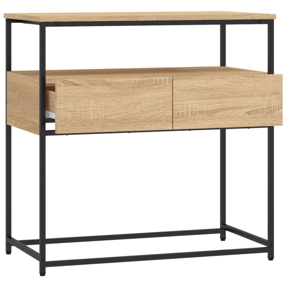 Mesa consola madera de ingeniería roble Sonoma 75x40x75