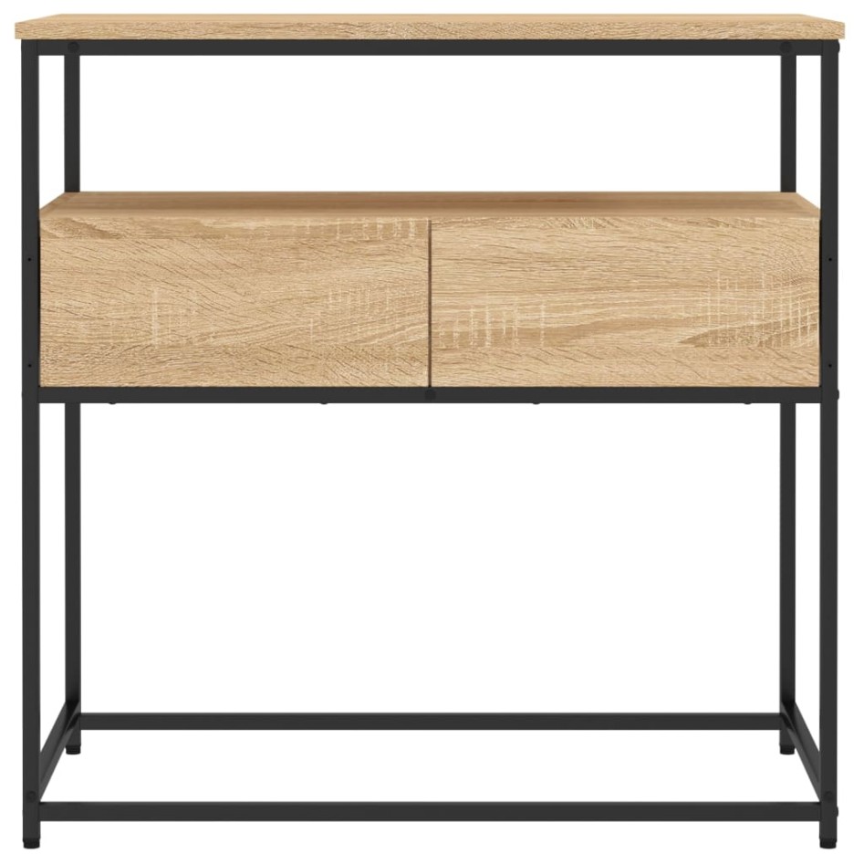 Mesa consola madera de ingeniería roble Sonoma 75x40x75