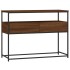 Mesa consola madera de ingeniería marrón roble 100x40x75