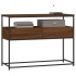 Mesa consola madera de ingeniería marrón roble 100x40x75