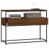 Mesa consola madera de ingeniería marrón roble 100x40x75