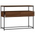 Mesa consola madera de ingeniería marrón roble 100x40x75