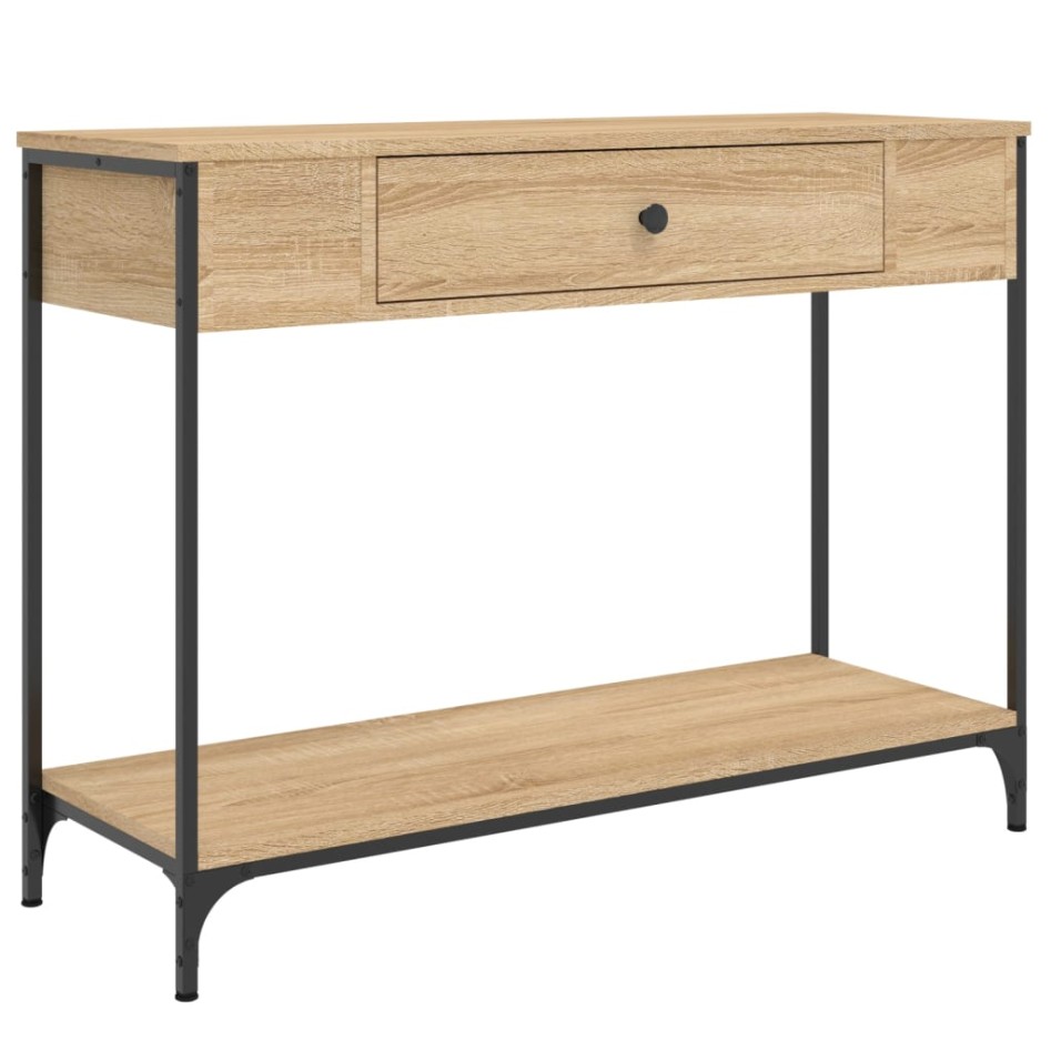 Mesa consola madera de ingeniería roble Sonoma 100x34,5x75