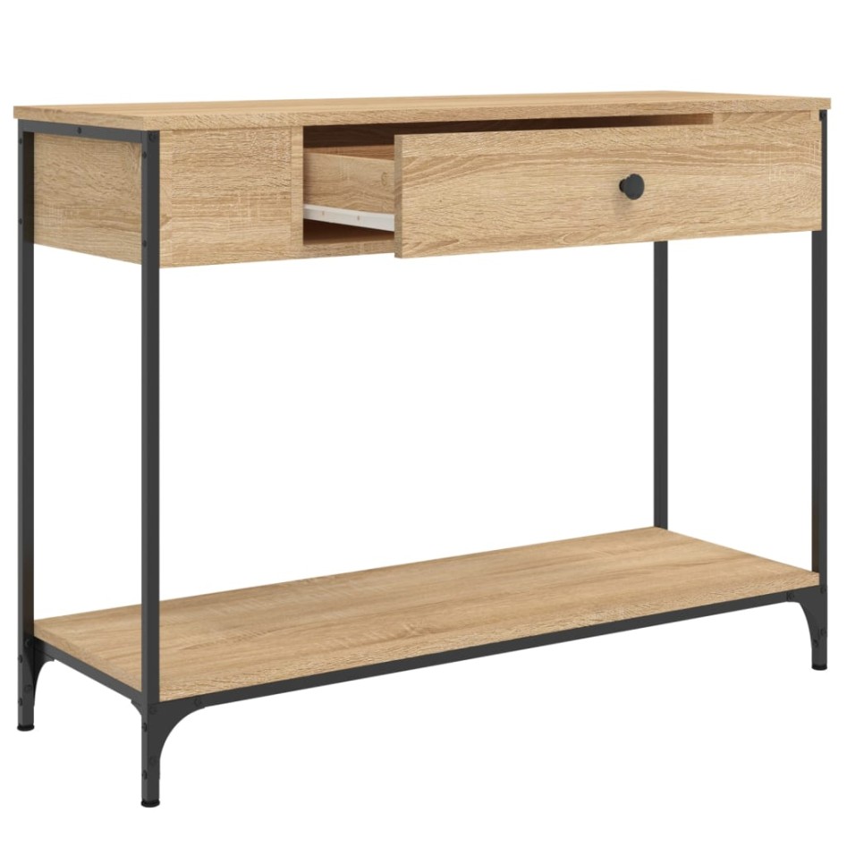 Mesa consola madera de ingeniería roble Sonoma 100x34,5x75