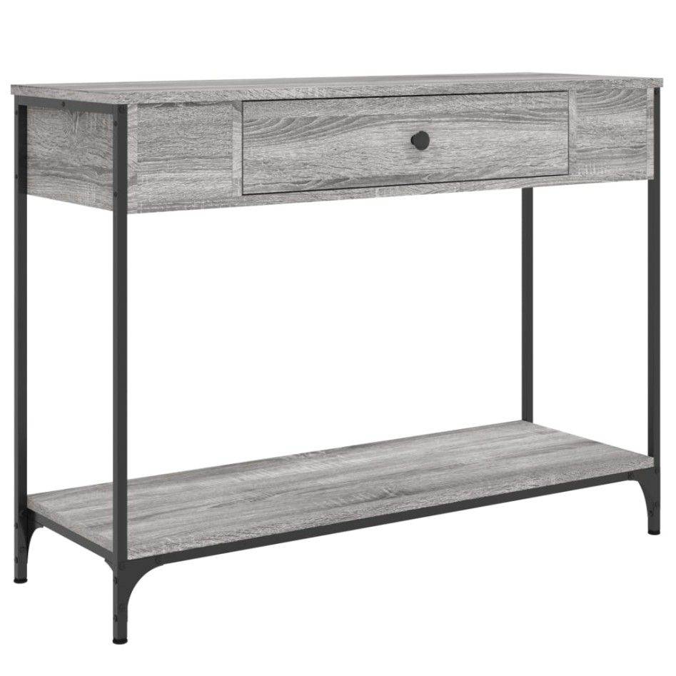 Mesa consola madera de ingeniería gris Sonoma 100x34,5x75