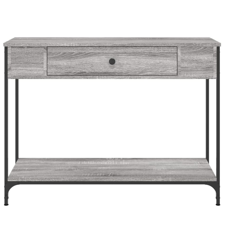 Mesa consola madera de ingeniería gris Sonoma 100x34,5x75