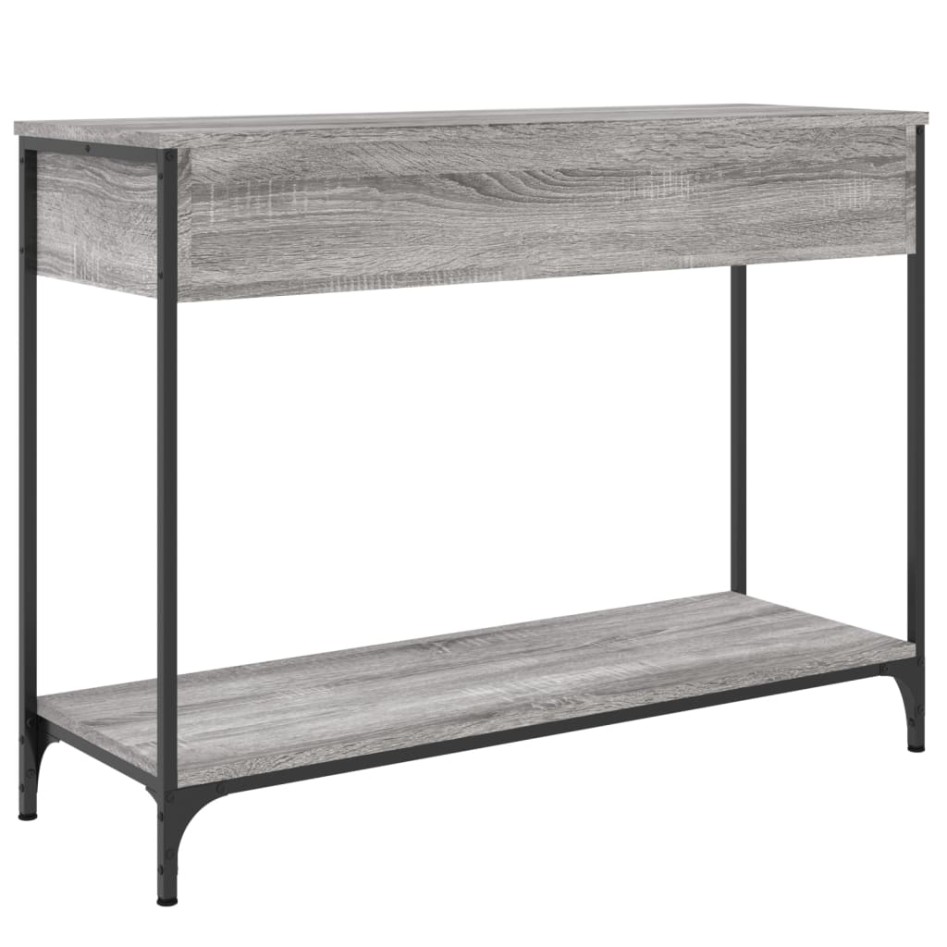 Mesa consola madera de ingeniería gris Sonoma 100x34,5x75