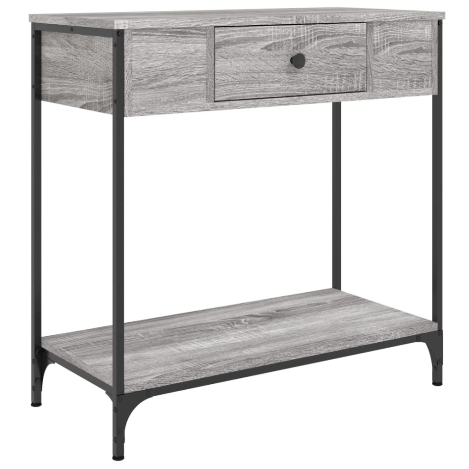 Mesa consola madera de ingeniería gris Sonoma 75x34,5x75