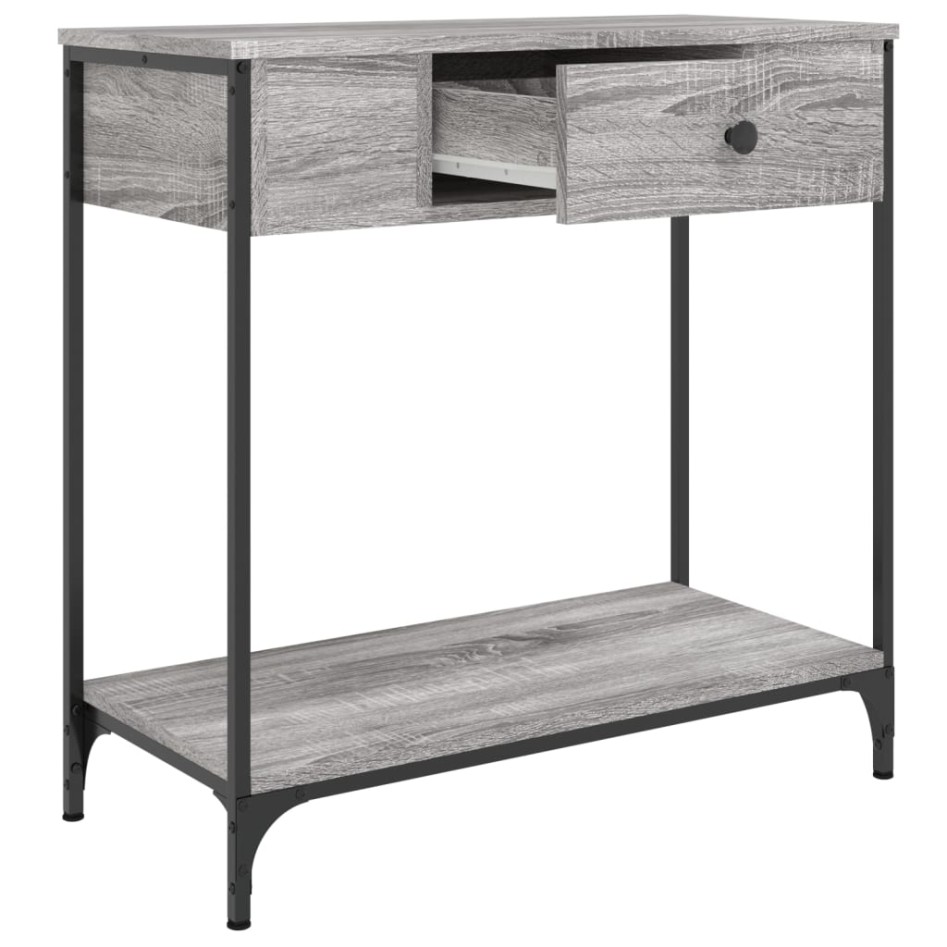 Mesa consola madera de ingeniería gris Sonoma 75x34,5x75