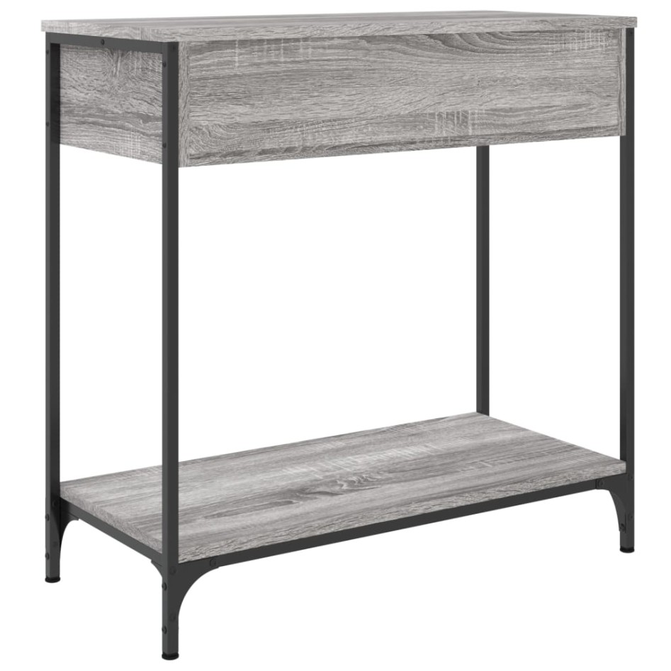 Mesa consola madera de ingeniería gris Sonoma 75x34,5x75
