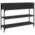 Mesa consola madera de ingeniería negra 100x25x75