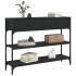 Mesa consola madera de ingeniería negra 100x25x75