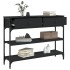 Mesa consola madera de ingeniería negra 100x25x75