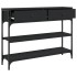 Mesa consola madera de ingeniería negra 100x25x75