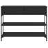Mesa consola madera de ingeniería negra 100x25x75