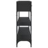 Mesa consola madera de ingeniería negra 100x25x75