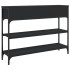 Mesa consola madera de ingeniería negra 100x25x75