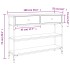 Mesa consola madera de ingeniería negra 100x25x75