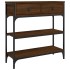 Mesa consola madera de ingeniería marrón roble 72,5x25x75