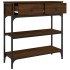Mesa consola madera de ingeniería marrón roble 72,5x25x75