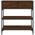 Mesa consola madera de ingeniería marrón roble 72,5x25x75