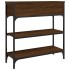 Mesa consola madera de ingeniería marrón roble 72,5x25x75