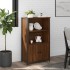 Aparador alto madera de ingeniería marrón roble 62x32x103,5