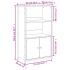 Aparador alto madera de ingeniería marrón roble 62x32x103,5