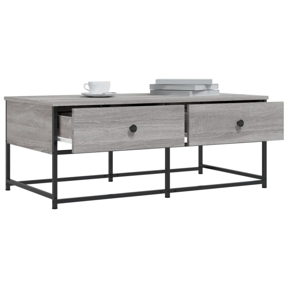 Mesa de centro madera de ingeniería gris Sonoma 100x51x40