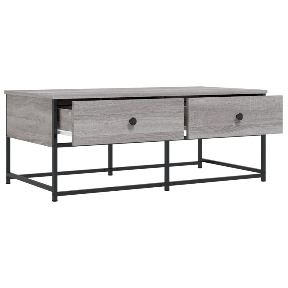 Mesa de centro madera de ingeniería gris Sonoma 100x51x40