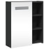 Mueble de baño con espejo y luz LED negro 45x13x52