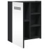 Mueble de baño con espejo y luz LED negro 45x13x52