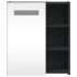 Mueble de baño con espejo y luz LED negro 45x13x52