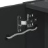 Mueble de baño con espejo y luz LED negro 45x13x52