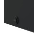 Mueble de baño con espejo y luz LED negro 45x13x52