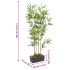 Árbol de bambú artificial con 552 hojas verde 120