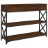 Mesa consola madera de ingeniería marrón roble 100x28x75