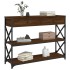 Mesa consola madera de ingeniería marrón roble 100x28x75