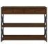 Mesa consola madera de ingeniería marrón roble 100x28x75