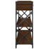 Mesa consola madera de ingeniería marrón roble 100x28x75