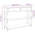 Mesa consola madera de ingeniería marrón roble 100x28x75