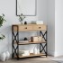 Mesa consola madera de ingeniería roble Sonoma 75x28x75