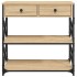 Mesa consola madera de ingeniería roble Sonoma 75x28x75